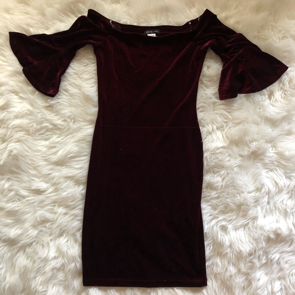 Timeless Maroon Velvet Body con dress